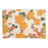 Orangefarbene Blume, Blumenmuster, Muster von Blum Kissenbezug (Vorderseite)