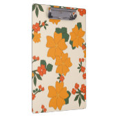 Orangefarbene Blume, Blumenmuster, Muster von Blum Klemmbrett (Rechts)
