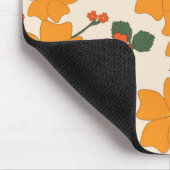 Orangefarbene Blume, Blumenmuster, Muster von Blum Mousepad (Ecke)