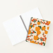 Orangefarbene Blume, Blumenmuster, Muster von Blum Notizblock (Innenseite)
