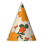 Orangefarbene Blume, Blumenmuster, Muster von Blum Partyhütchen (Links)