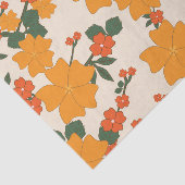 Orangefarbene Blume, Blumenmuster, Muster von Blum Seidenpapier (Ausschnitt)