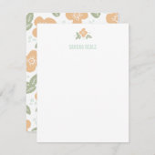 Orangefarbene Blume Einladung (Vorne/Hinten)