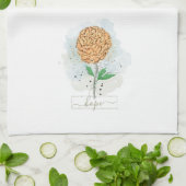 Orangefarbene Blume Geschirrtuch (Gefaltet)