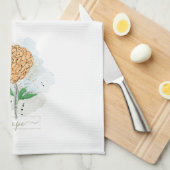 Orangefarbene Blume Geschirrtuch (Viertel Falte)