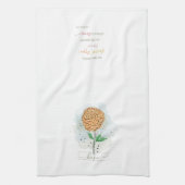 Orangefarbene Blume Geschirrtuch (Vertikal)