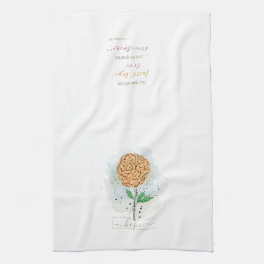 Orangefarbene Blume Geschirrtuch (Vertikal)