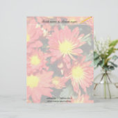 Orangefarbene Blume. Hochzeit Briefbogen (Stehend Vorderseite)