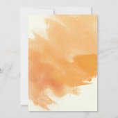 Orangefarbene Blume Hochzeit Einladung (Rückseite)