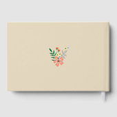 Orangefarbene Blume, Hochzeit Gästebuch (Rückseite)