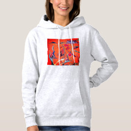 Orangefarbene Blume Hoodie