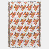 Orangefarbene Blume I Decke (Vorderseite Vertikal)