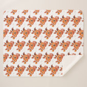 Orangefarbene Blume I Sherpadecke (Vorderseite (Horizontal))