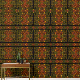 Orangefarbene Blume im Grünen Tapete