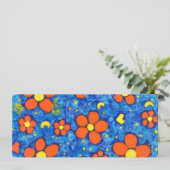 Orangefarbene Blume in der Wasserflachkarte (Stehend Vorderseite)