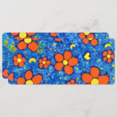 Orangefarbene Blume in der Wasserflachkarte (Vorne/Hinten)