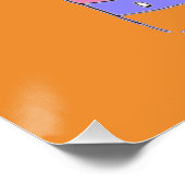Orangefarbene Blume in einem Tasse-Poster Poster (Ecke)