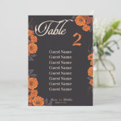 Orangefarbene Blume, individuelle Tischübersicht Ankündigung (Stehend Vorderseite)