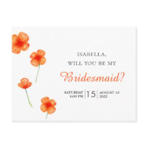 Orangefarbene Blume. Junggesellinnenabschiede