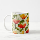 Orangefarbene Blume Kaffeetasse (Links)