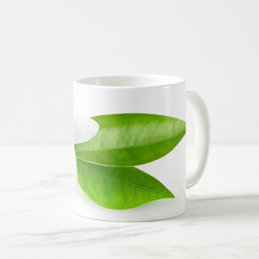 Orangefarbene Blume Kaffeetasse (VorderseiteRechts)