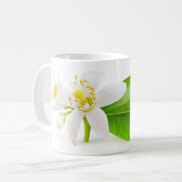 Orangefarbene Blume Kaffeetasse