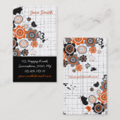 Orangefarbene Blume Katzenhai Visitenkarte (Vorne/Hinten)