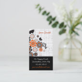 Orangefarbene Blume Katzenhai Visitenkarte (Stehend Vorderseite)