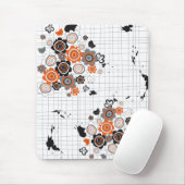 Orangefarbene Blume Kichen Grunge Knöchel Kid Mousepad (Mit Mouse)