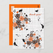 Orangefarbene Blume Kichen Grunge Knöchel Kid Postkarte (Vorne/Hinten)