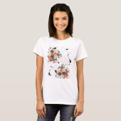 Orangefarbene Blume Kichen Grunge Knöchel Kid T-Shirt (Vorne ganz)
