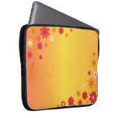 Orangefarbene Blume Laptop Sleeve (Vorne Rechts)