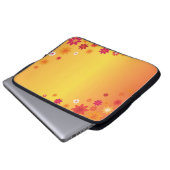 Orangefarbene Blume Laptop Sleeve (Vorne Knopf)