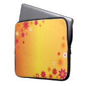 Orangefarbene Blume Laptop Sleeve (Vorderseite Links)