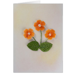 Orangefarbene Blume mit Perlen personalisieren