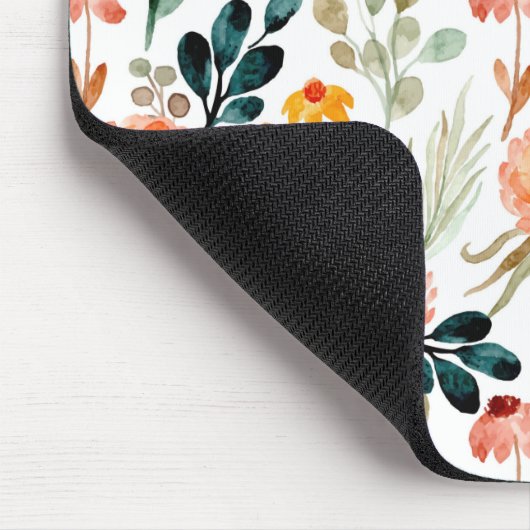 Orangefarbene Blume Mousepad (Ecke)