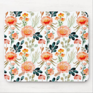Orangefarbene Blume Mousepad