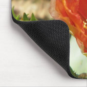 Orangefarbene Blume Mousepad (Ecke)