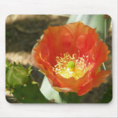 Orangefarbene Blume Mousepad (Vorne)