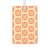 Orangefarbene Blume, Muster von Blume, Muster von Autolufterfrischer (Rückseite)