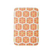 Orangefarbene Blume, Muster von Blume, Muster von  Badematte (Vorderseite Vertikal)