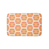 Orangefarbene Blume, Muster von Blume, Muster von  Badematte (Vorderseite)