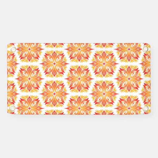 Orangefarbene Blume, Muster von Blume, Muster von Banner (Horizontal)