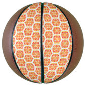 Orangefarbene Blume, Muster von Blume, Muster von  Basketball (Vertikal)
