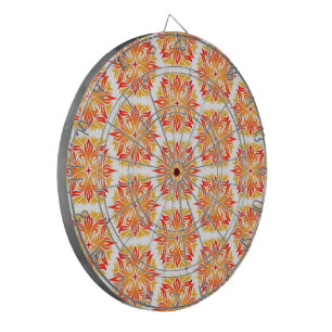 Orangefarbene Blume, Muster von Blume, Muster von  Dartscheibe