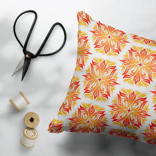 Orangefarbene Blume, Muster von Blume, Muster von Dekokissen