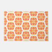 Orangefarbene Blume, Muster von Blume, Muster von Fußmatte (Vorderseite)