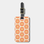 Orangefarbene Blume, Muster von Blume, Muster von Gepäckanhänger (Vorderseite vertikal)