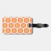 Orangefarbene Blume, Muster von Blume, Muster von Gepäckanhänger (Rückseite horizontal)