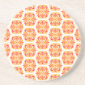 Orangefarbene Blume, Muster von Blume, Muster von Getränkeuntersetzer (Vorne)